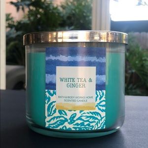 NEW B&BW white tea & Ginger 3 wick candle